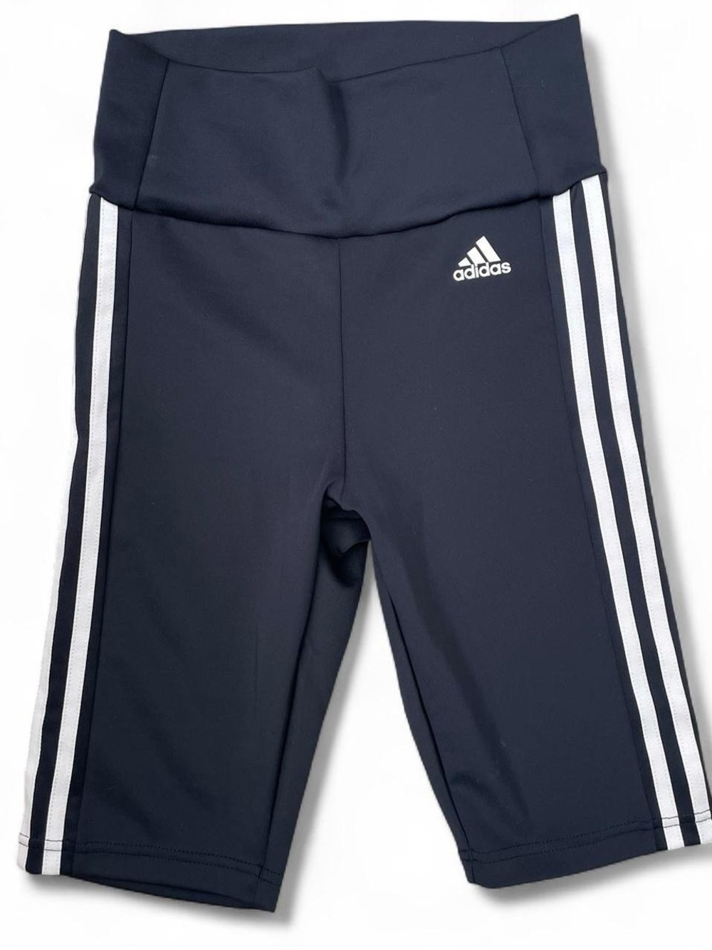 Adidas Pinstripe Mid Length Biker Shorts